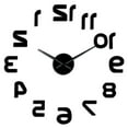 thumbnail image 1 of Backwards Reverse DIY Large Number Wall Clock Modern Giant DIY Clocks 3D Mirror Effect Wall Sticker DIY Huge Wall Watch Decor(Black,47inch), 1 of 9