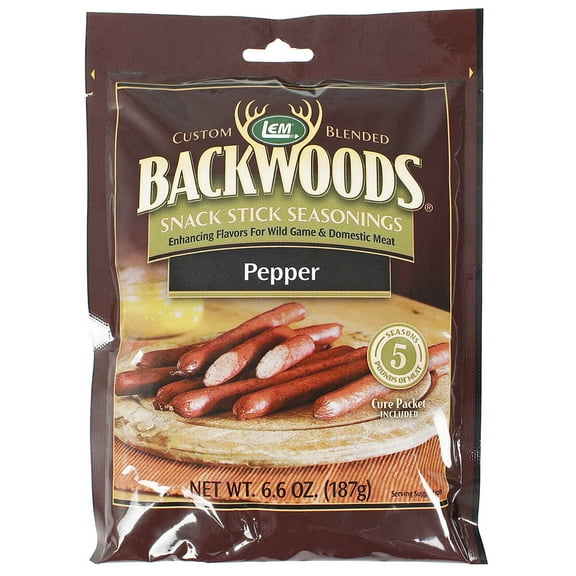 Backwoods 6.6 Oz Pepper Snack Stick Seasoning Cure Packet for 5 Lbs of Meat 9271