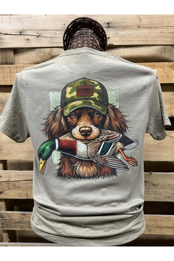 Backwoods Born & Raised Boykin Dog Duck Unisex Soft T-Shirt