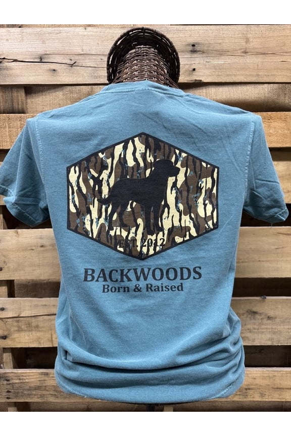 Backwoods Born & Raised Camo Dog Unisex T-Shirt