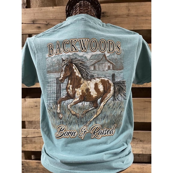 Backwoods Born & Raised Horse Unisex T-Shirt