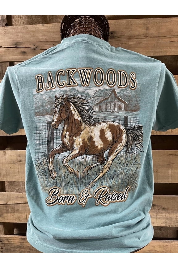 Backwoods Born & Raised Horse Unisex T-Shirt