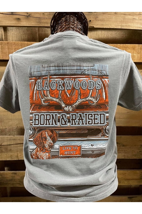 Backwoods Born Raised Live to Hunt Unisex Bright T Shirt