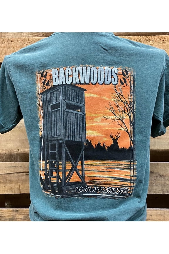 Backwoods Born & Raised Shooting House Deer Stand Country Unisex T Shirt