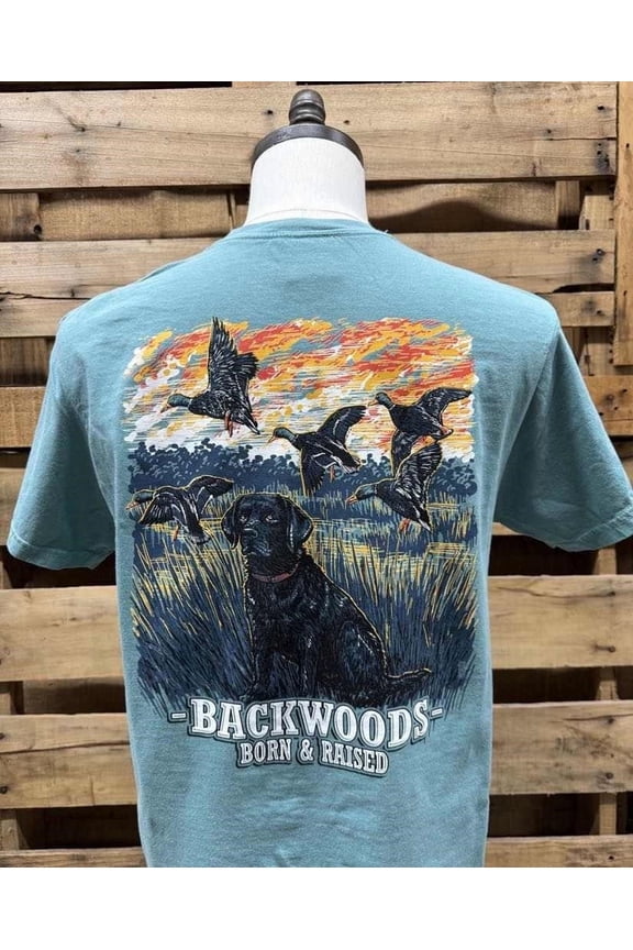 Backwoods Born Raised Sunset Lab Unisex T-Shirt