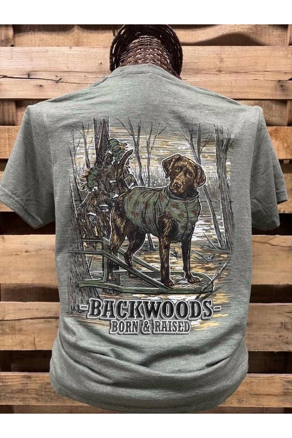 Backwoods Born & Raised Timber Dog Unisex Soft T-Shirt