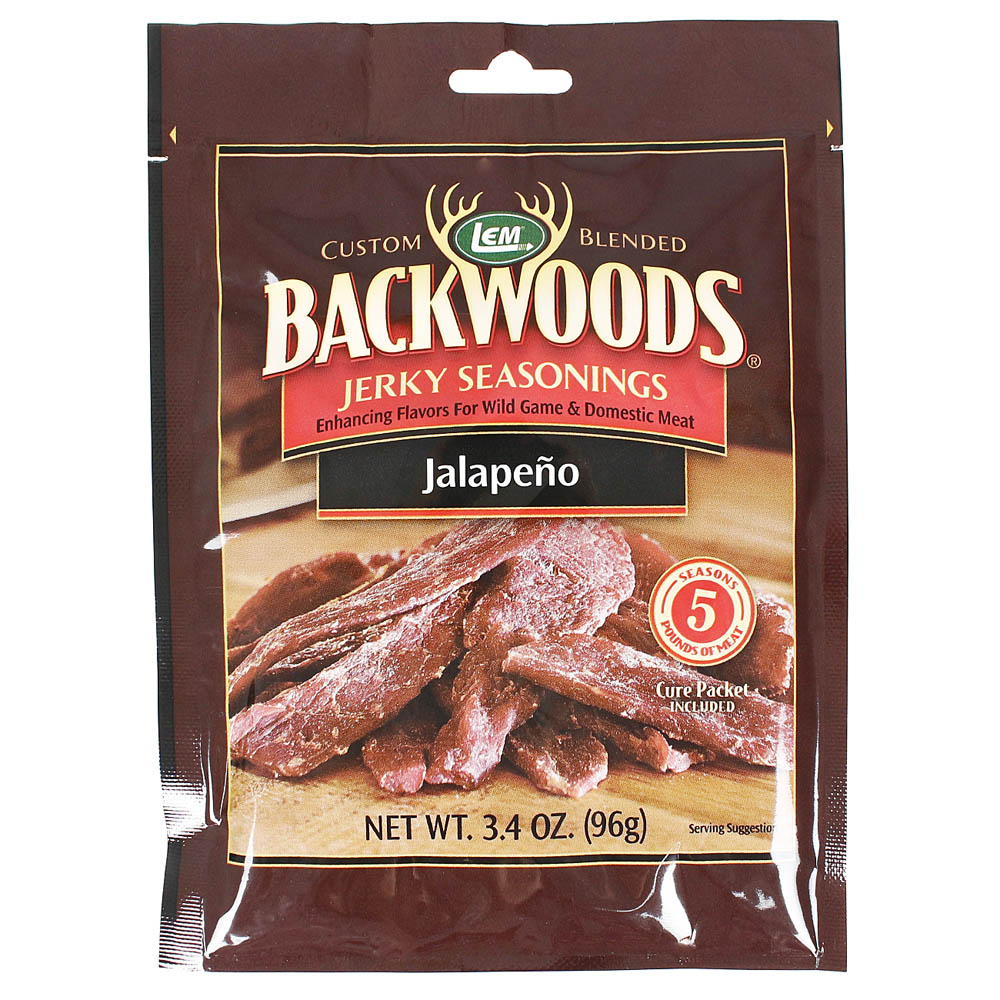 Backwoods Jalapeno Jerky Seasoning Cure Packet Makes 5 Lbs of Meat 3.4