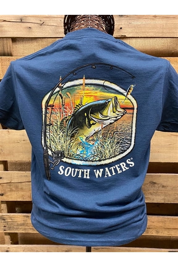 Backwoods South Waters Fishing Bass Bright Unisex T Shirt