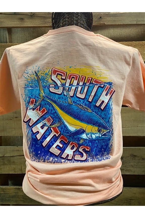 Backwoods South Waters Tuna Beach Fish Fishing Bright Unisex T Shirt