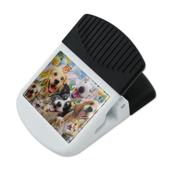 Backyard Animal Pals Selfie Dogs Cats Hamster Frog Refrigerator Fridge Magnet Magnetic Hanging Hook Note Snack Clip