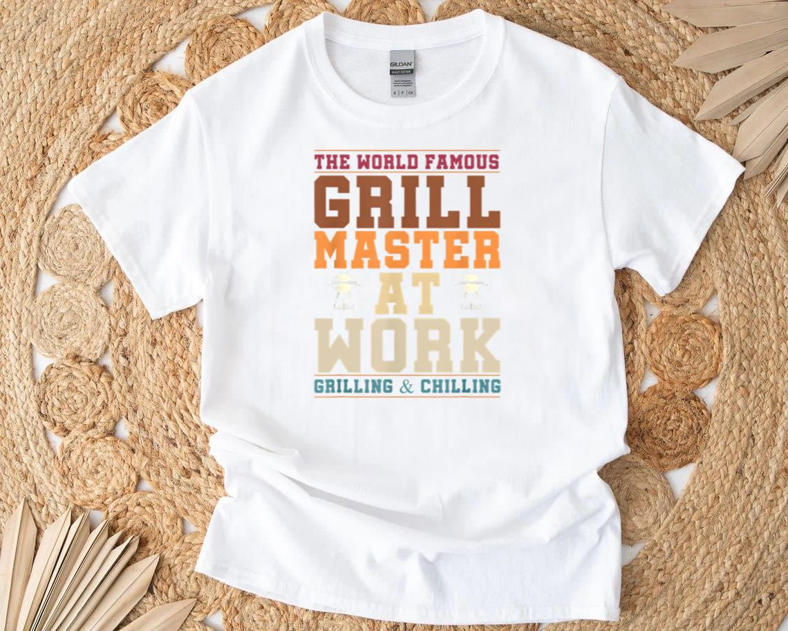 Backyard BBQ Graphic With King Of The Grill Flame Humor Style TShirt