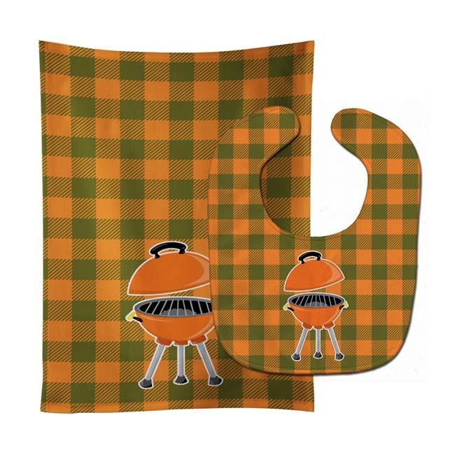 Backyard BBQ Grill Baby Bib & Burp Cloth