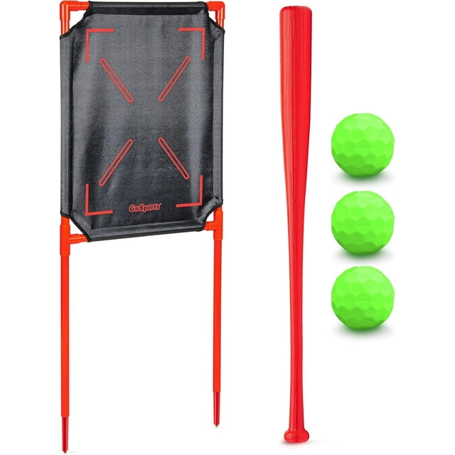Backyard Baseball Bat, Ball and Strike Zone Set Plastic Baseball Game