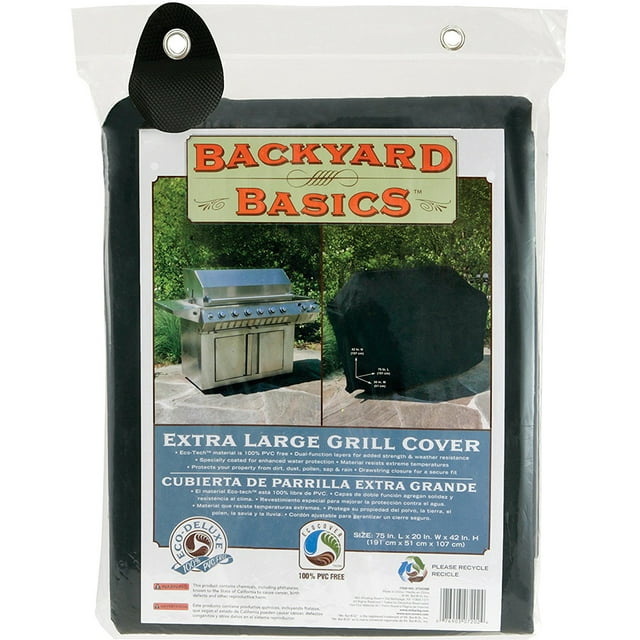 Backyard Basics 07202GDBB Backyard Basics Large Grill Cover - Supports Grill - Fabric Material