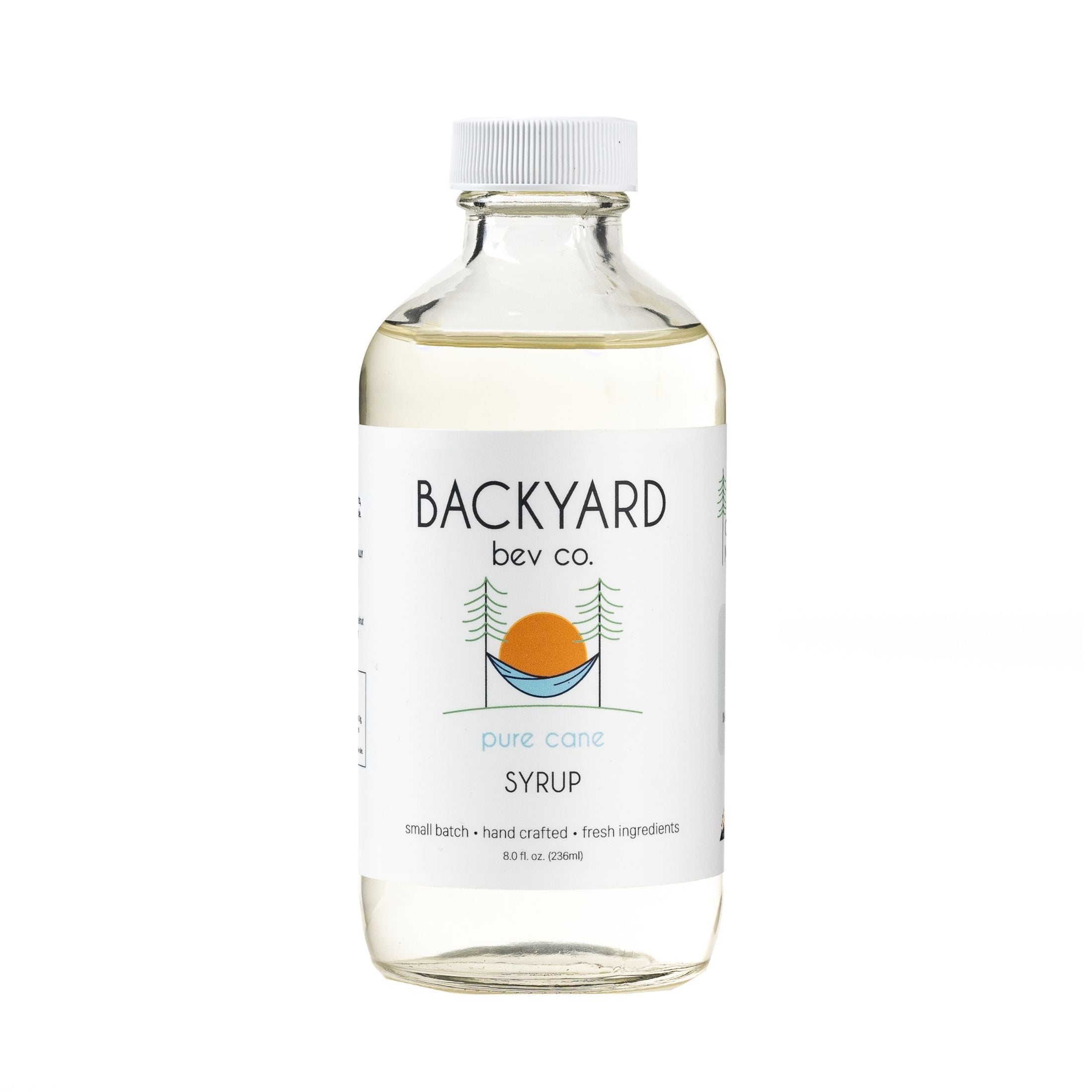 Backyard Bev Co, Pure Cane Cocktail Syrup, 8 fl oz, All Natural Simple