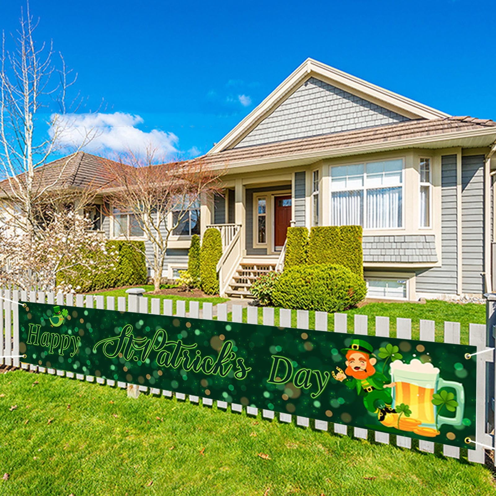 Backyard Bliss Builders 2024 New St. Banner Balloon Irish Yard Party