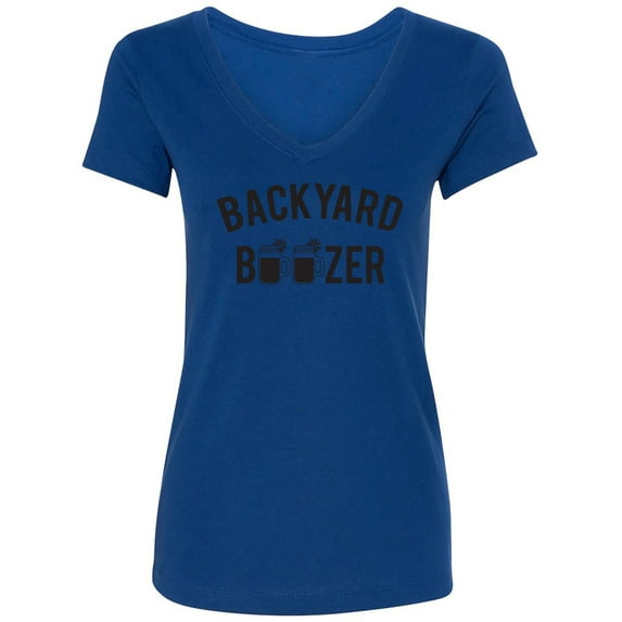 Backyard Boozer Womens V-Neck T-Shirt