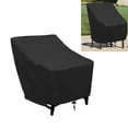 thumbnail image 1 of Backyard Chair Dust Covers Outdoor Furniture Cover Waterproof Sunscreen Stackable Armchair Cover Folding Highback Chair Protector, 1 of 6