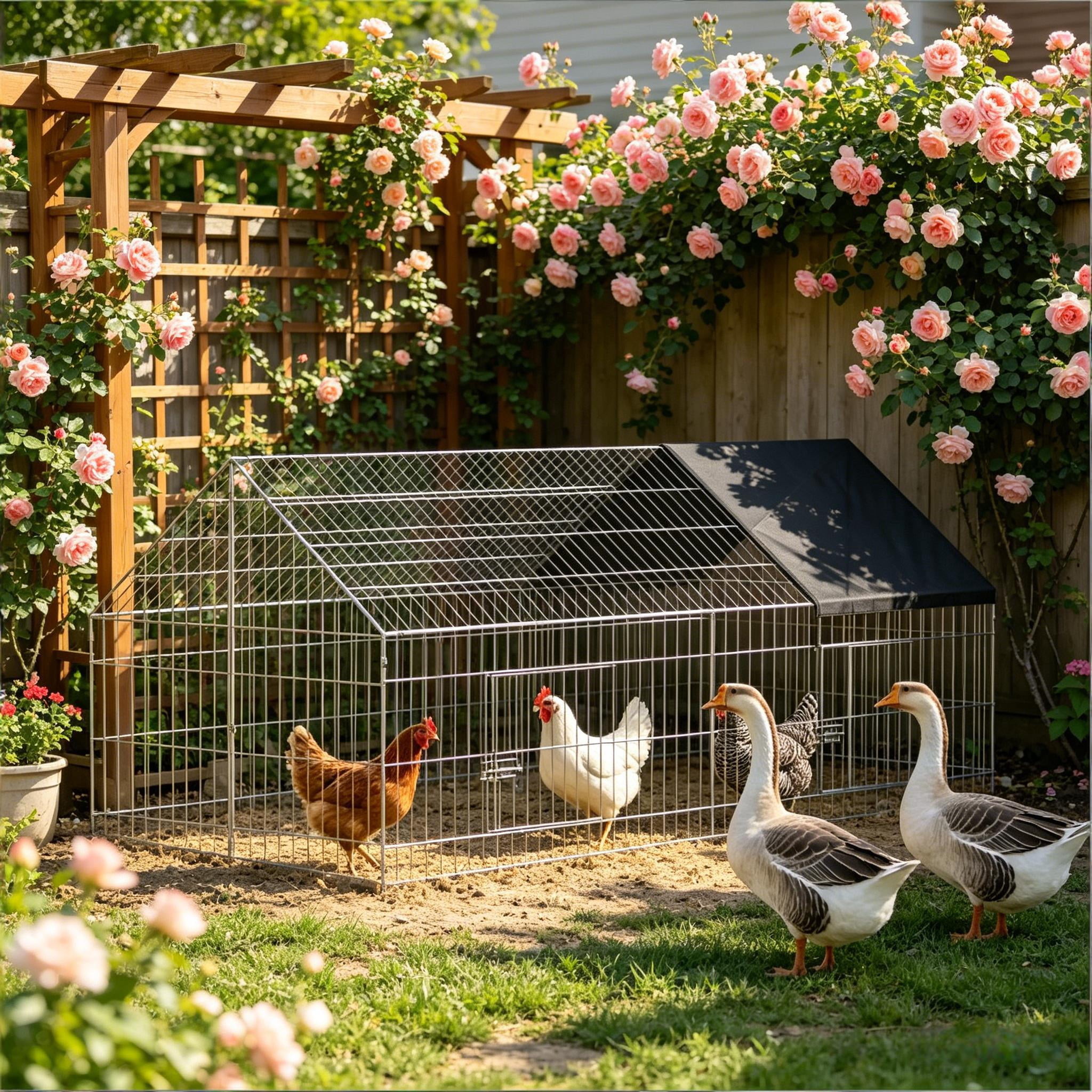 Backyard Chicken Coop, Duck Coop, Rabbit Cage Small Animals Coop