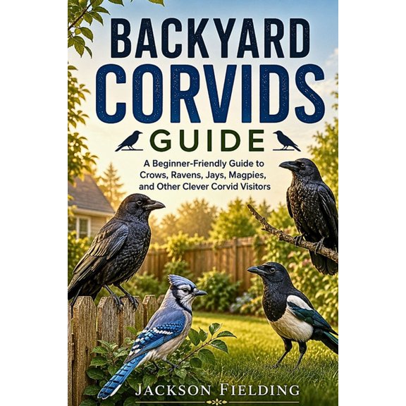 Backyard Corvids Guide: A Beginner-Friendly Guide to Crows, Ravens, Jays, Magpies, and Other Clever Corvid Visitors, (Paperback)