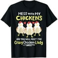 thumbnail image 1 of Backyard Crazy Chicken Lady Womens Farmer T-Shirt, 1 of 4