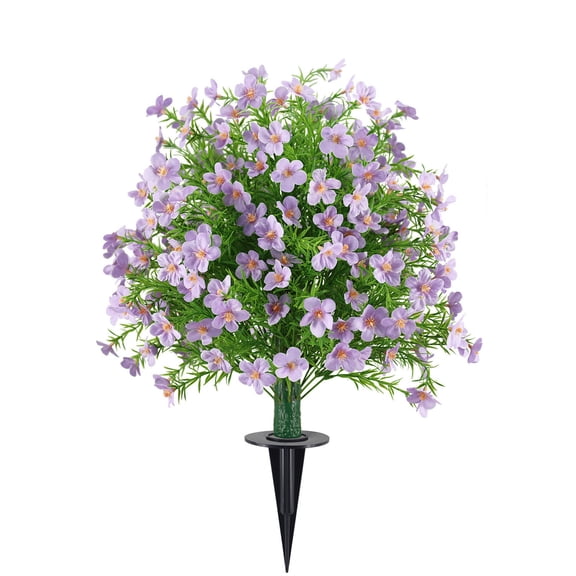 Backyard Decor,Yard Stakes,Spring And Summer Artificial Green Plants For Outdoor Gardens And Courtyards Artificial Green Plants Baby's Breath(Purple)