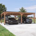 thumbnail image 1 of Backyard Discovery Arcadia 24'x12' Cedar Wood Gazebo, Galvanized Steel Roof, PowerPort, 1 of 10