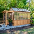 thumbnail image 1 of Backyard Discovery Bellerose 11' x 7' Cedar Wood and Polycarbonate Greenhouse Kit, Pergola, 1 of 16