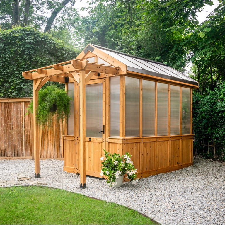Backyard Discovery Bellerose 9' x 6' Cedar Wood and Polycarbonate