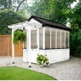 thumbnail image 1 of Backyard Discovery Bellerose 9'x6' White Cedar Wood and Polycarbonate Greenhouse, Pergola, 1 of 15