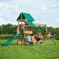 thumbnail image 1 of Backyard Discovery Belmont Cedar Wood Swing Set, Slide, Play Deck, Rock Wall Ladder, 1 of 9