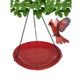 thumbnail image 1 of Backyard Essentials Bird Bath Hanging Birdbath Cardinal Red for Bird Feeders, 1 of 8