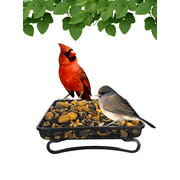 Backyard Essentials Bird Feeder Tray Metal Mesh Ground Squirrel Feeder, 2 Cup Capacity