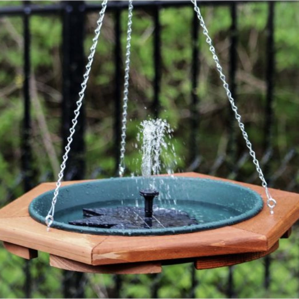 Backyard Essentials Solar Bird Bath Fountain Pump, Floating Leaf Bubbler for Birdbaths