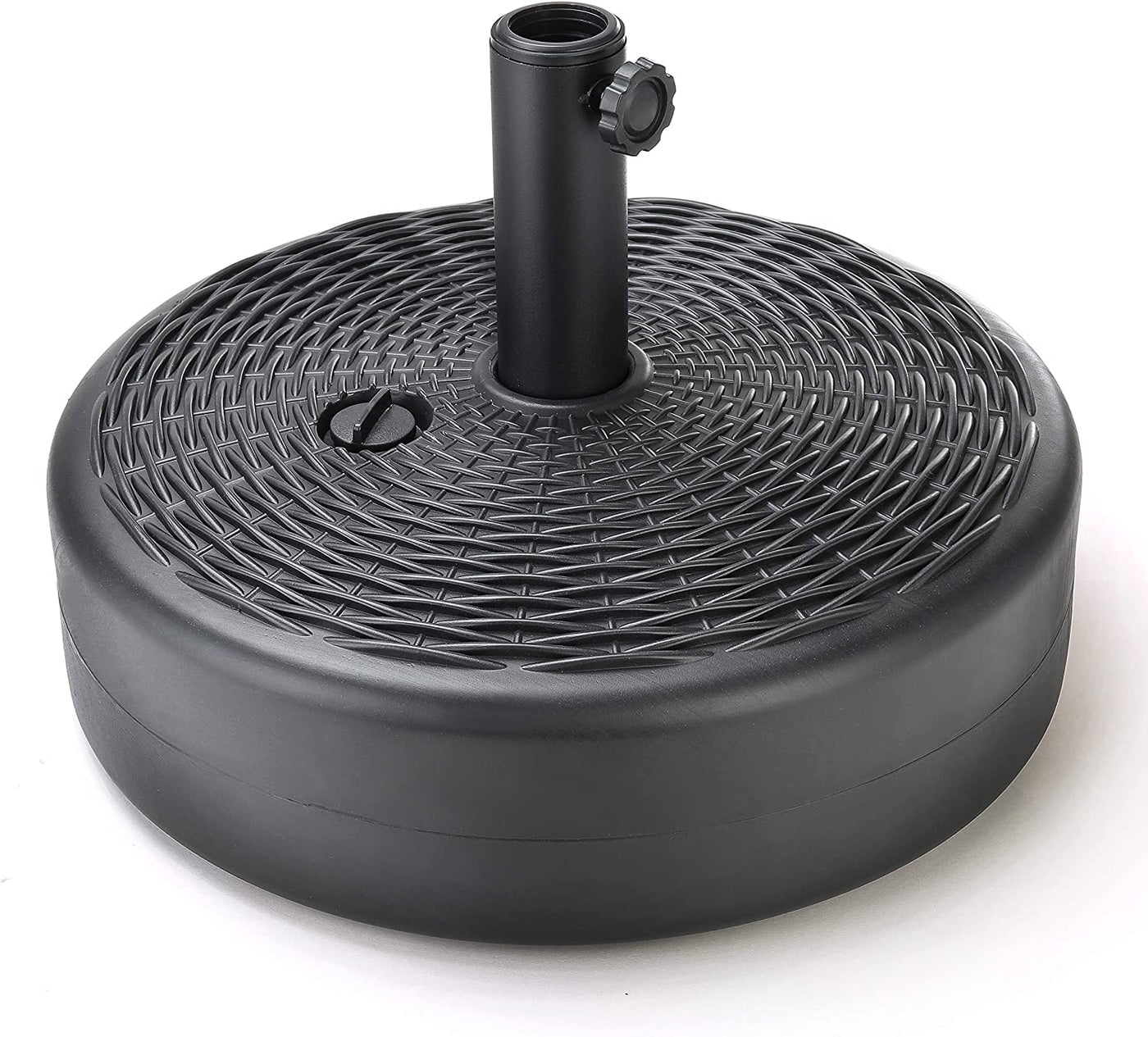 Black Plastic Fillable Patio Umbrella Base Stand