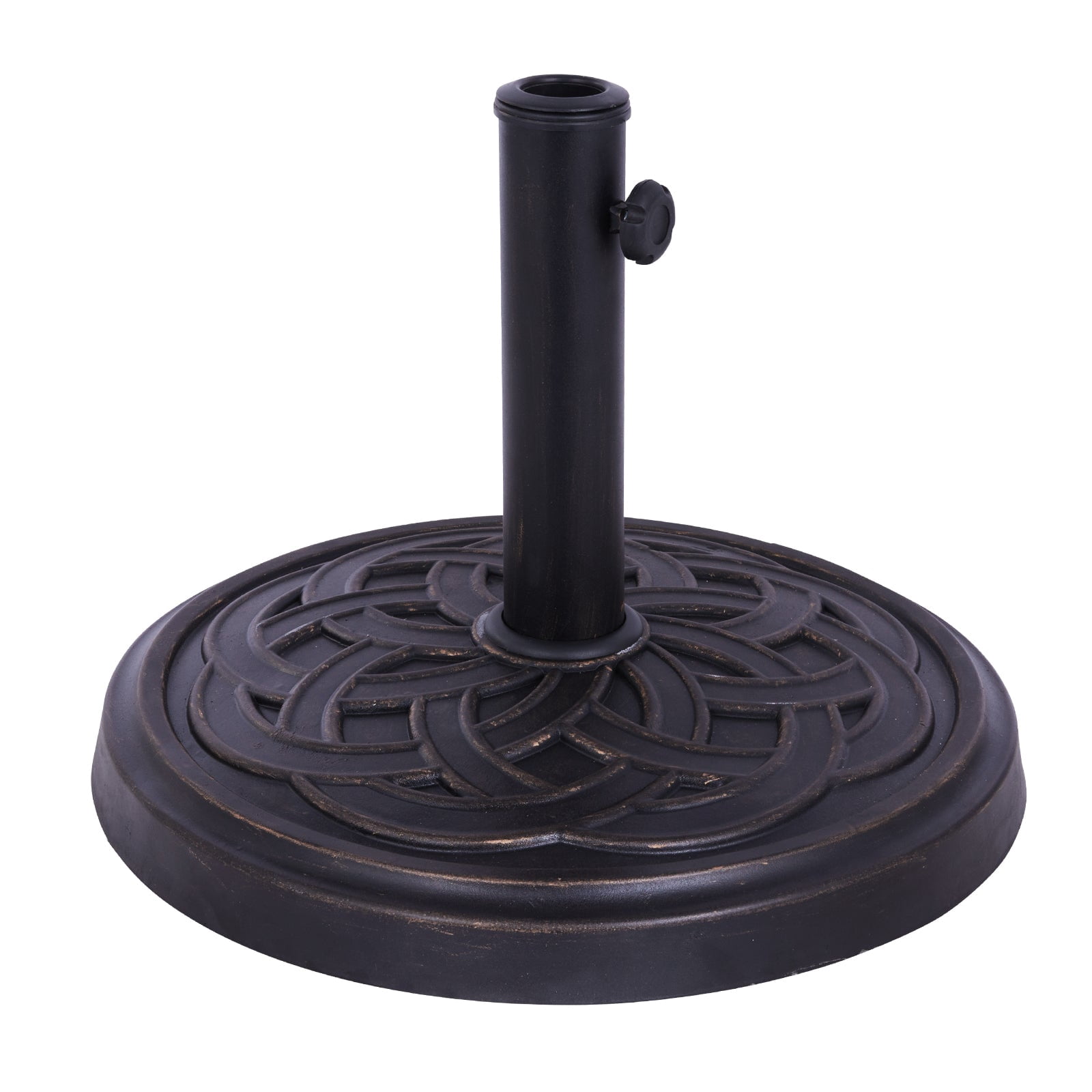 Backyard Expressions Heavy Duty 26.5 Lb Umbrella Stand, Patio Umbrella Base, 17.5 in Diameter