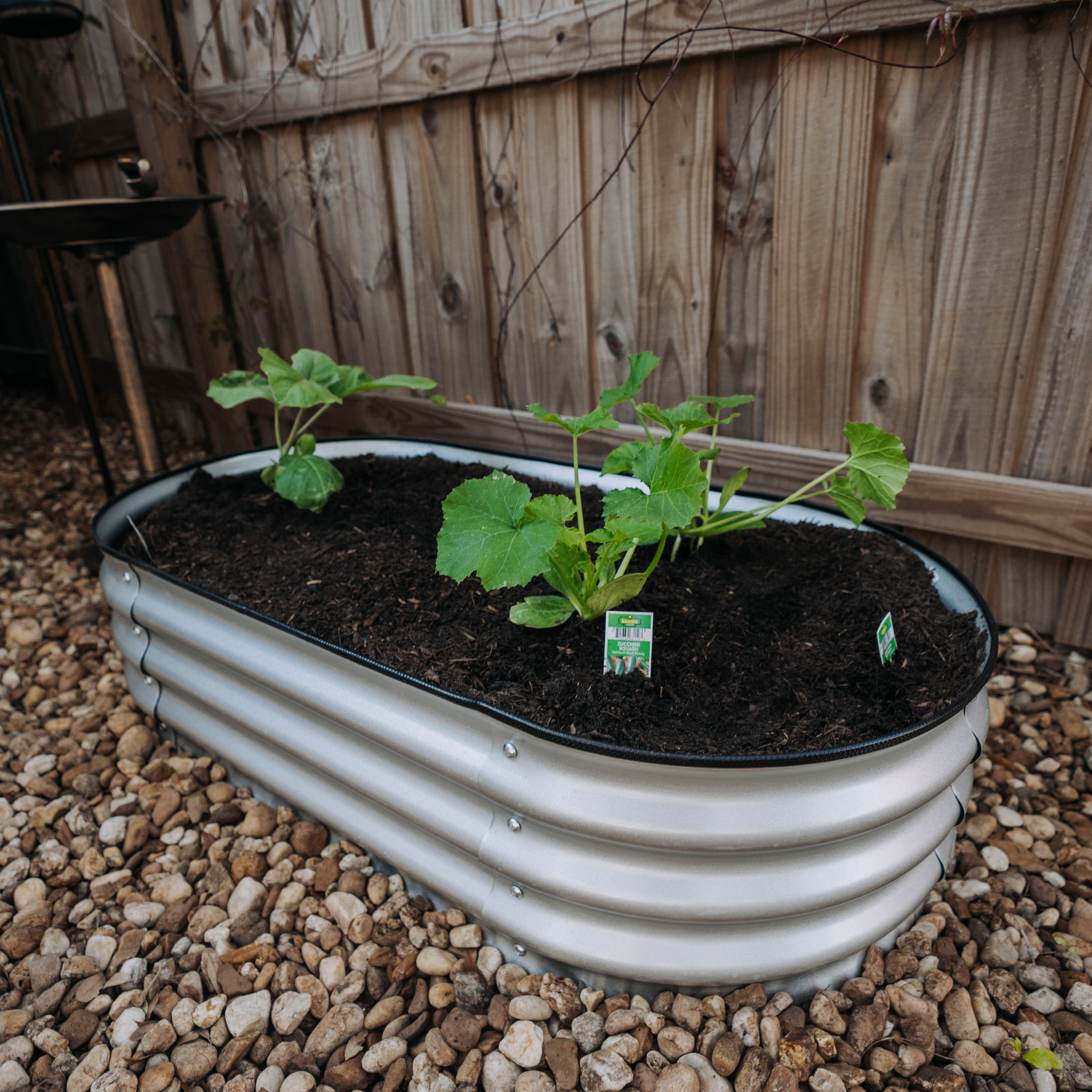 Backyard Expressions Home Galvanized Raised Garden Bed Kit 4x2x1ft, Planter Box Raised Garden Beds Outdoor, Easy Assembly Metal Raised Bed for Gardening Vegetables, Fruits, Flowers - Silver