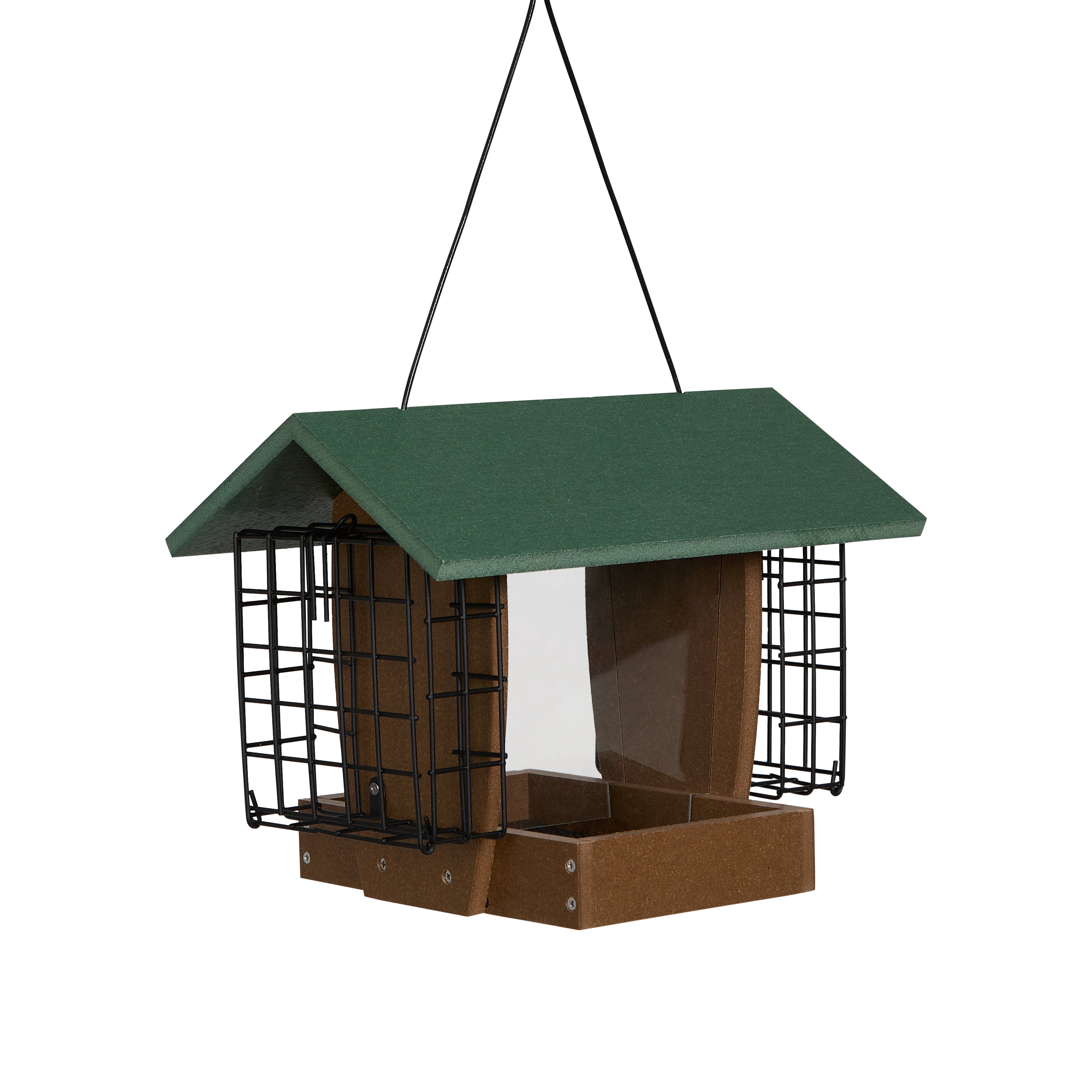 Backyard Expressions WASATCH Plastic Lumber Bird Feeder w/ Suet Cages