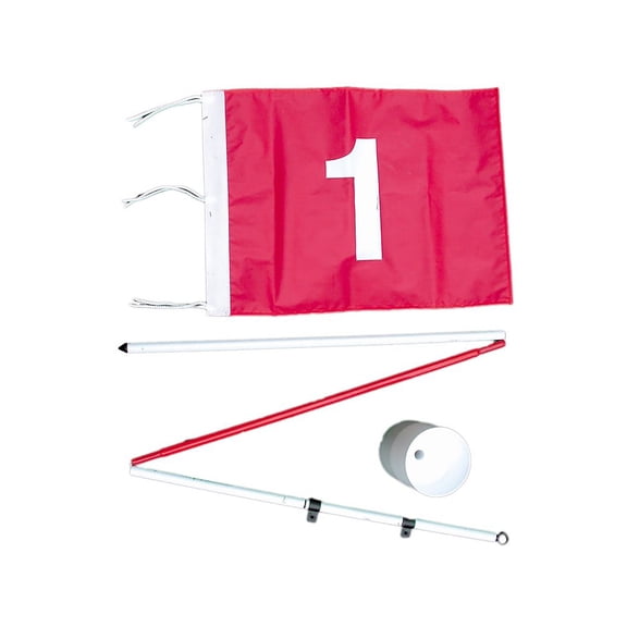 ProActive Sports Golf Backyard Flagstick Pole & Cup Red Swing Trainers Analyzers