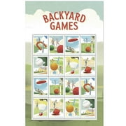 Backyard Games USPS Forever Postage Stamp 1 Sheet of 16 US First Class Postal Grass Yard Sport Family Outdoor Party Announcement Celebration (16 Stamps)
