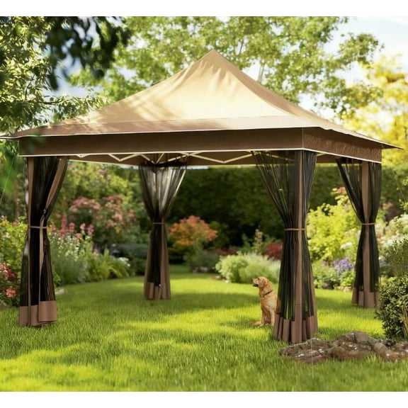 Backyard Gazebos Adjustable Height Pop Up Tent,Canopy Tent with Mesh Netting,with Carry Bag,for Garden,Patio,Patio Gazebos