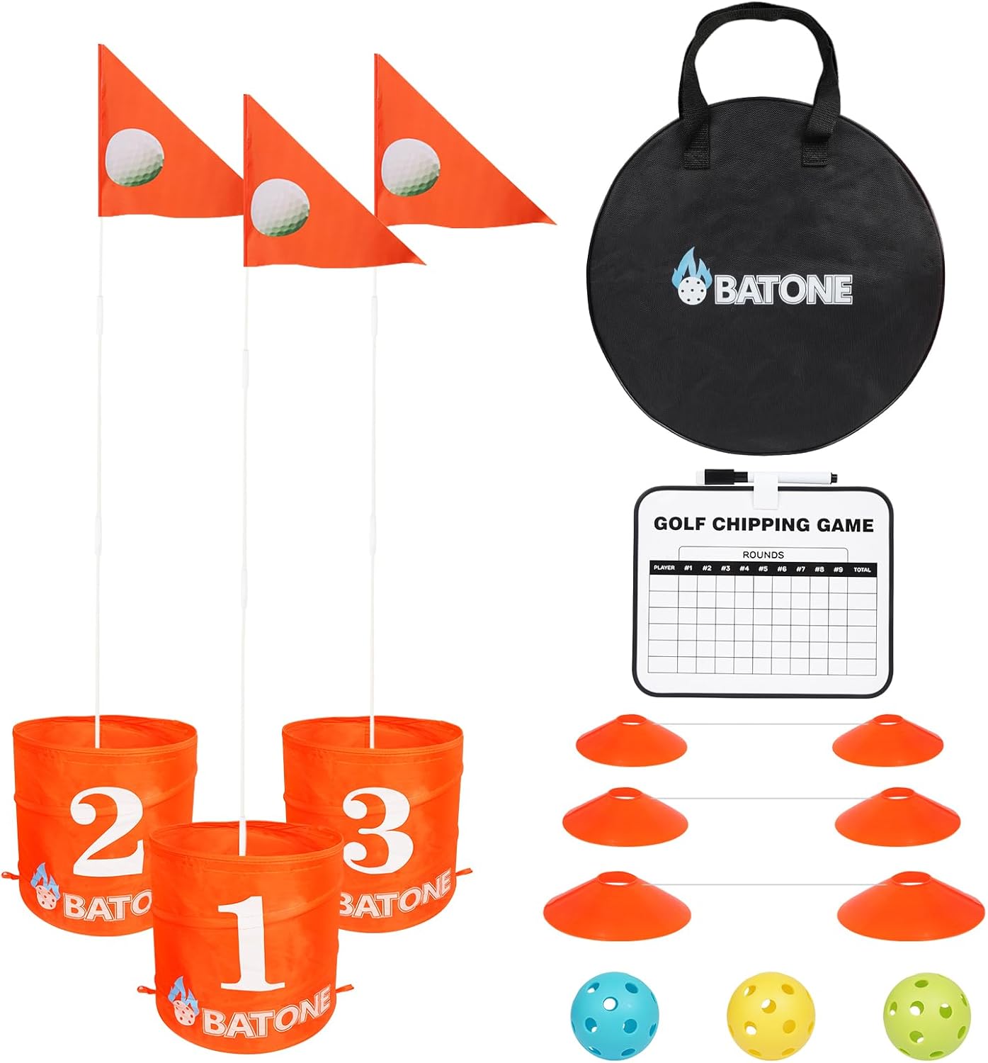 3 Hole for Kids and Adults Portable Backyard Golf Game Suitable Golf