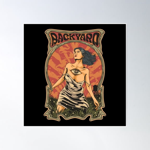 Backyard Poster Wall Art, Modern Wall Decor, 30x30 UNFRAMED