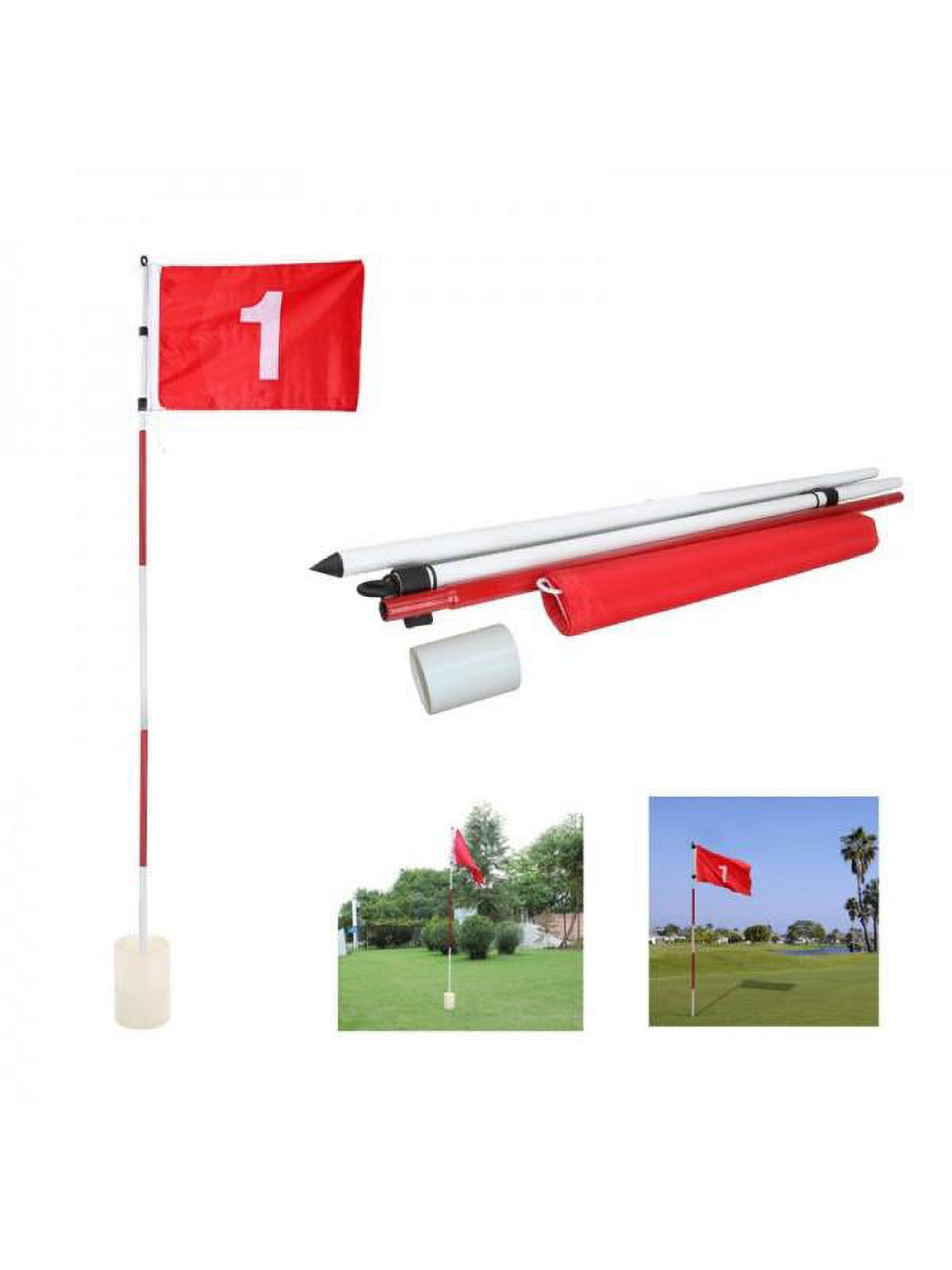 Backyard Practice Golf Hole Pole Cup Flag Stick Garden Putting Green