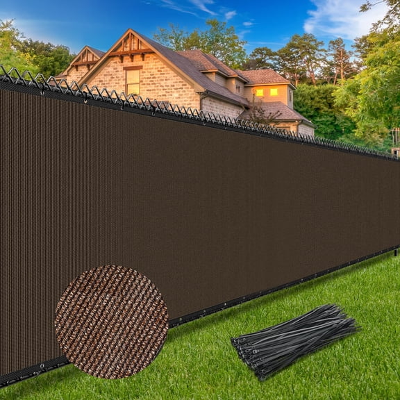 Backyard Privacy Fence Cover 6FT x 25FT for Chain Link & Wood Fence, 95% Visibility Block Outdoor Privacy Screen for Patio Balcony Yard, Breathable 170GSM HDPE Mesh with Reinforced Grommets