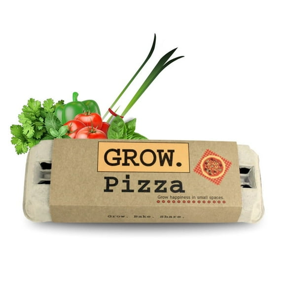 Backyard Safari Grow Gardens Pizza Kit – Patio Gardening Set with Heirloom Seeds