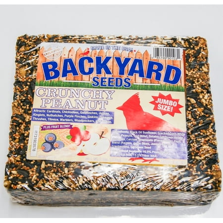 Backyard Seeds Peanut Crunch Plus Fruit Blend Seed Cake, 2Lb