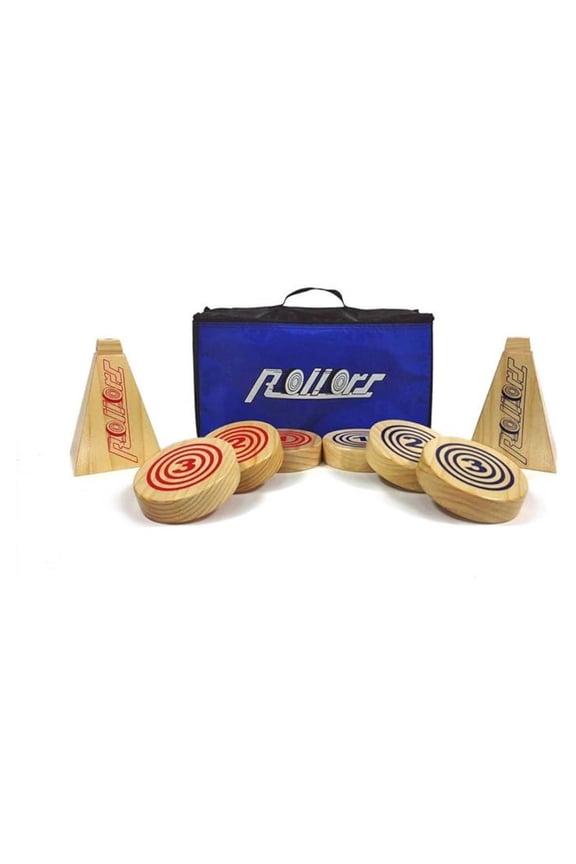 Backyard Set - Lawn Game for Summertime Fun, Reunions, Camping, Parties, BBQs, Picnics & Beach Days All Wood Outdoor Yard Game Combining Horseshoes, Bocce Ball & Bowling