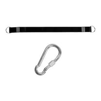 Backyard Swing Set Hanging Rope Disc Seat with Carabiner Adjustable 2M Outdoor Recreation Activity for Family Fun