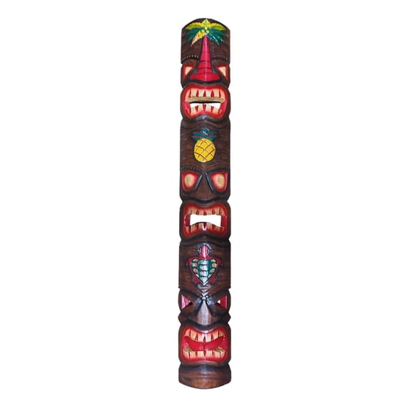 Backyard X-Scapes 60" TIKI MASK THREE FACE PINEAPPLE & PALM